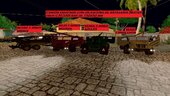 Camión equipado con un sistema de artillería Nexter obús CAESAR 6x6 de 152 x 52 mm adaptado a tener colores intercambiables primario y secundario y con luces adaptadas
